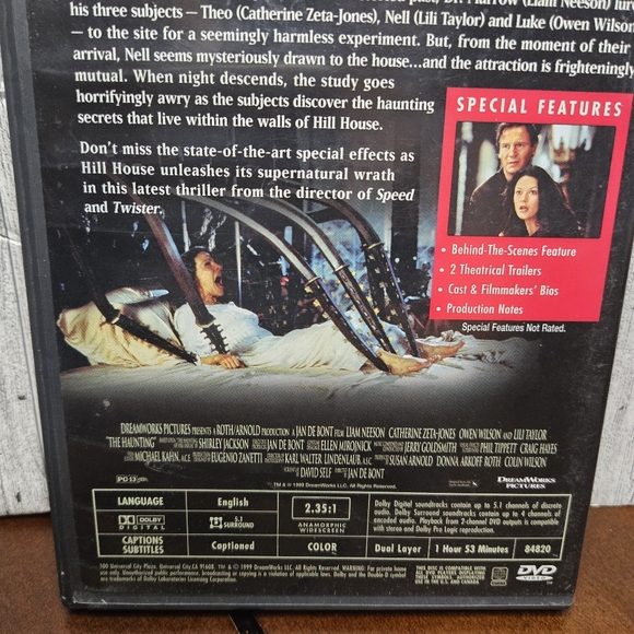 The Haunting DVD Widescreen Signature Selection Liam Neeson Catherine Zeta-Jones - Picture 9 of 9